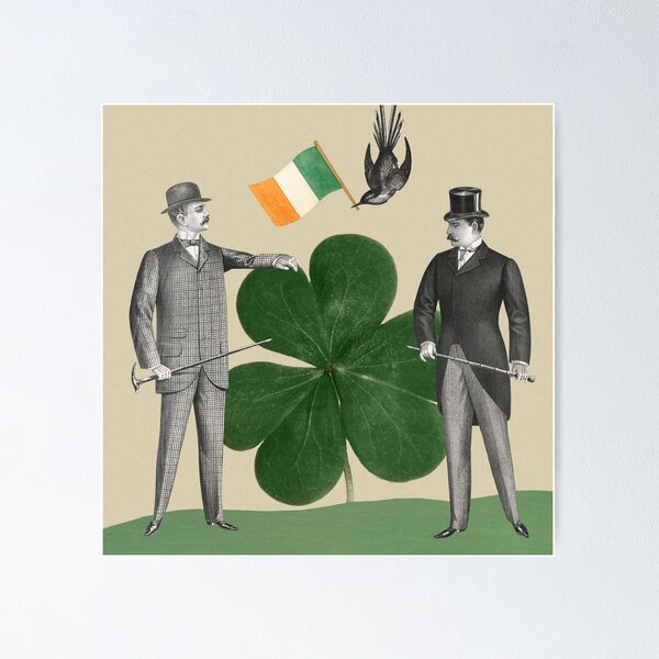 Item preview, Irishman (St Partick's Day) - Original Collage Art designed and sold by Ka-Works.