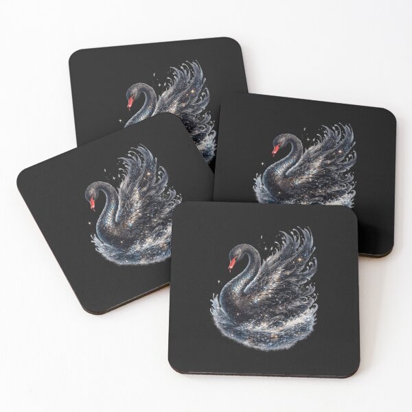 Item preview, Mystical Black Swan Starlit Water designed and sold by MargueriteMami.