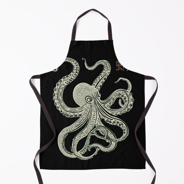 Item preview, Vintage Japanese Octopus Kanji Woodcut Art designed and sold by haitrieuic96.