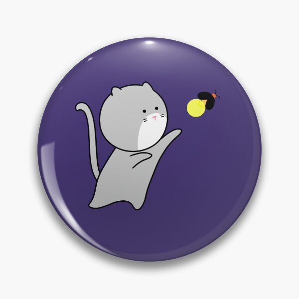Item preview, Grey Kitten Chasing a Glowing Firefly designed and sold by ubborn.