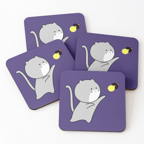 Item preview, Grey Kitten Chasing a Glowing Firefly designed and sold by ubborn.