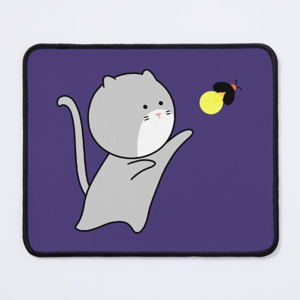 Item preview, Grey Kitten Chasing a Glowing Firefly designed and sold by ubborn.