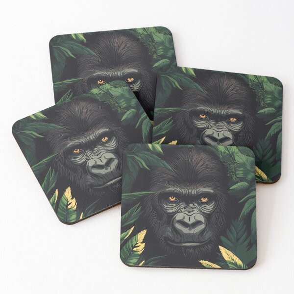 Item preview, Majestic Gorilla in Jungle Shadows – Powerful Wildlife Portrait designed and sold by StaStreetStore.