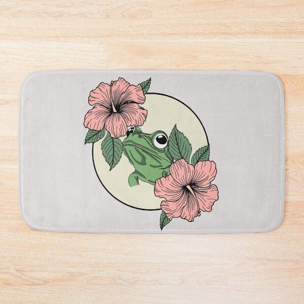 Item preview, Minimalistic frog with flowers designed and sold by Pamelarts.