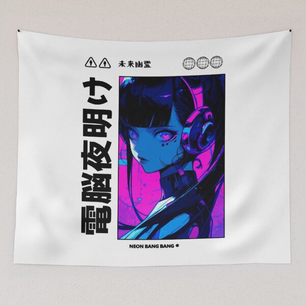 Item preview, Cyberpunk Anime Cyborg Girl Japan Streetwear Japanese Manga Aesthetic  designed and sold by Avnishr13.