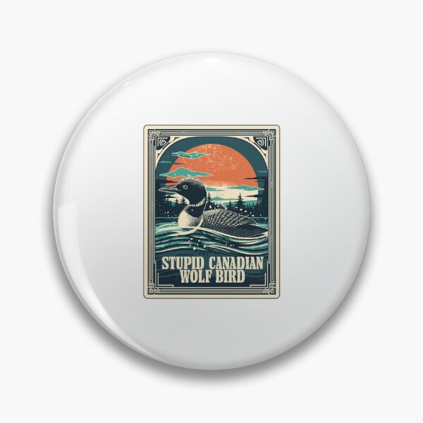 Item preview, Funny Stupid Canadian wolf bird Vintage Loon illustration designed and sold by CeliaZnx.