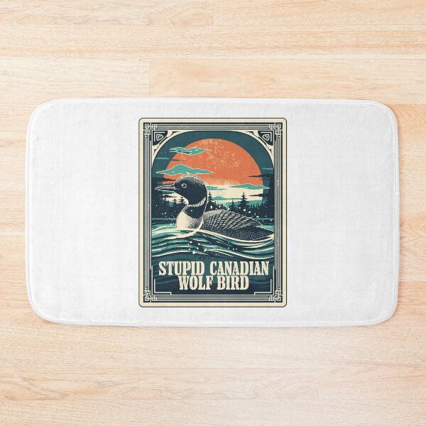Item preview, Funny Stupid Canadian wolf bird Vintage Loon illustration designed and sold by CeliaZnx.