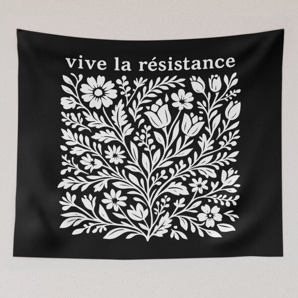 Item preview, Vive La Resistance Floral Pattern, Activist Social Justice, Empowering Resist designed and sold by toongstudio.