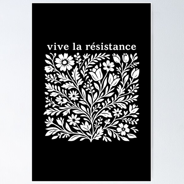 Item preview, Vive La Resistance Floral Pattern, Activist Social Justice, Empowering Resist designed and sold by toongstudio.