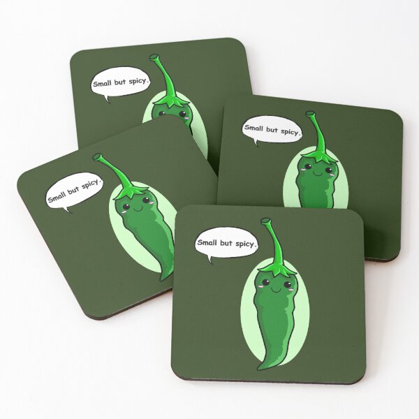 Item preview, Small But Spicy Funny Chili Pepper Pun – Cute Cartoon Food Sticker designed and sold by RositaArtStudio.