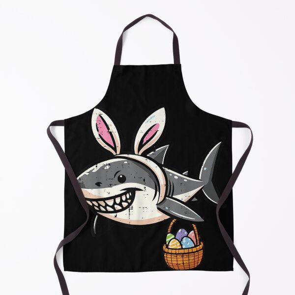 Item preview, Easter Shark Bunny Ears Basket Colorful Eggs Funny Spring Animal Art designed and sold by PhocoNibict.