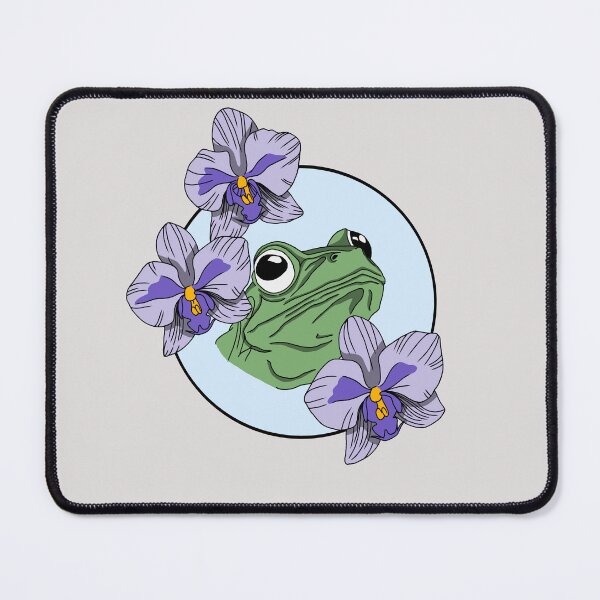 Item preview, Minimalistic frog with flowers designed and sold by Pamelarts.