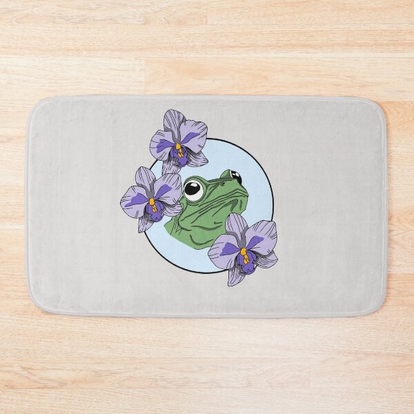 Item preview, Minimalistic frog with flowers designed and sold by Pamelarts.