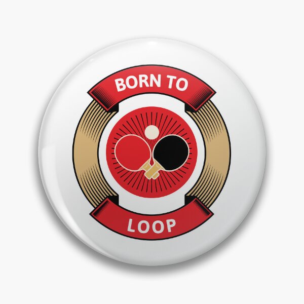 Item preview, Born To Loop Table Tennis Crest - Vintage Ping Pong Topsin Pro Design designed and sold by OhMyPingCo.