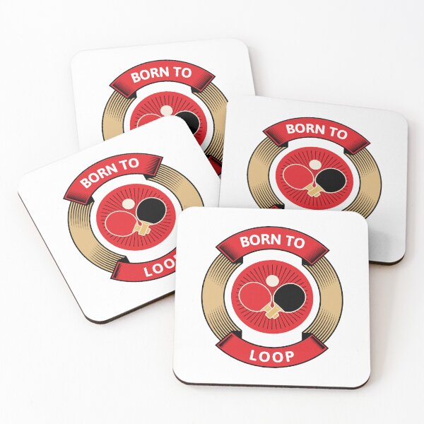 Item preview, Born To Loop Table Tennis Crest - Vintage Ping Pong Topsin Pro Design designed and sold by OhMyPingCo.