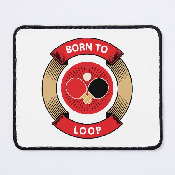 Item preview, Born To Loop Table Tennis Crest - Vintage Ping Pong Topsin Pro Design designed and sold by OhMyPingCo.