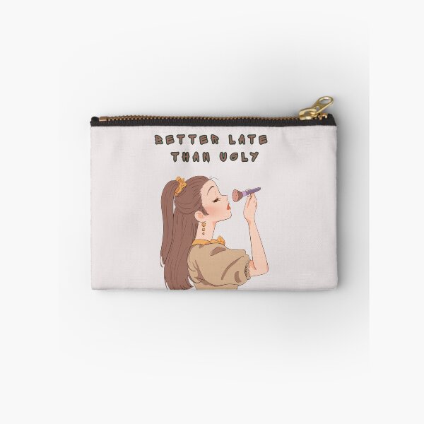 Item preview, Better Late Than Ugly Funny Makeup Quote - Aesthetic Girl Illustration designed and sold by Artsy Corner.