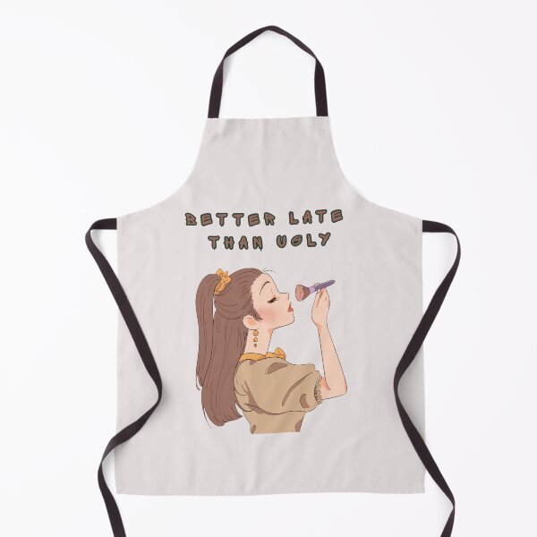 Item preview, Better Late Than Ugly Funny Makeup Quote - Aesthetic Girl Illustration designed and sold by Artsy Corner.