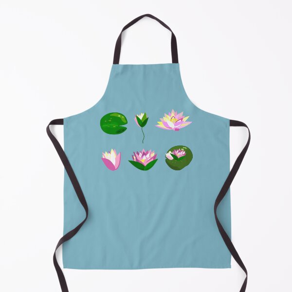 Item preview, Vector set of lotus flowers, water lilies and pond plants designed and sold by OlhaBondarenko.