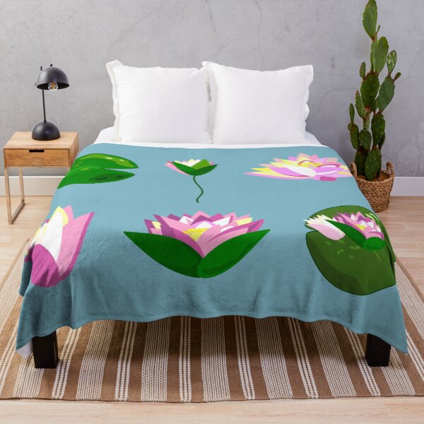 Item preview, Vector set of lotus flowers, water lilies and pond plants designed and sold by OlhaBondarenko.
