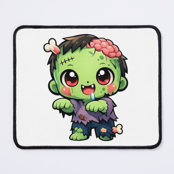 Item preview, Cute Little Zombie Chibi - Kawaii Horror Monster Art designed and sold by Tw1nsAIArt.