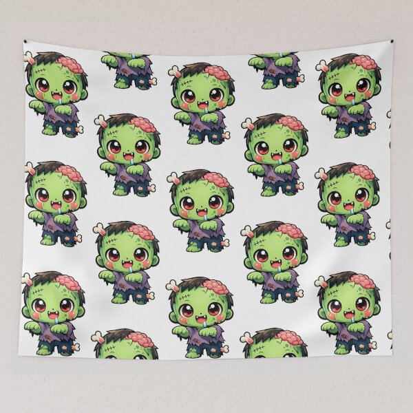 Item preview, Cute Little Zombie Chibi - Kawaii Horror Monster Art designed and sold by Tw1nsAIArt.