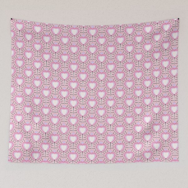 Item preview, Colorful Seamless Heart Pattern | Retro Love Design | Pink Hearts designed and sold by Soha05.