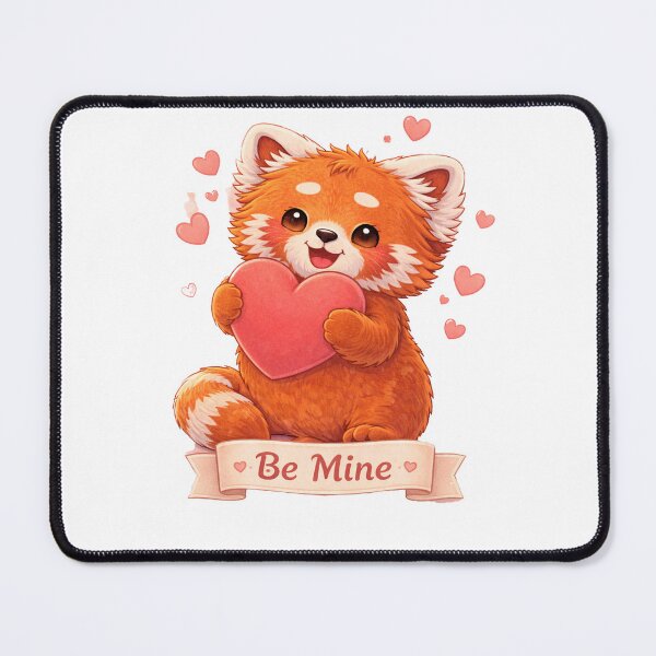 Item preview, Be Mine – Cute Red Panda Love designed and sold by Creative and Humorous Arts.