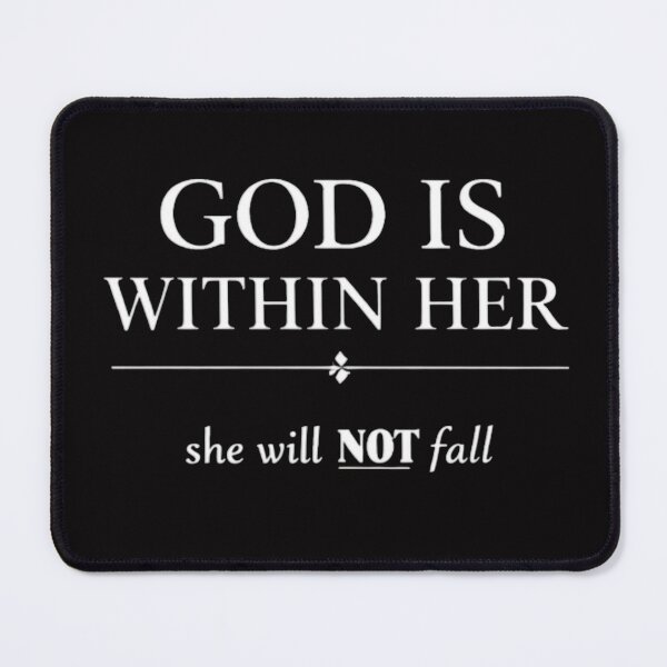 Item preview, God Is Within Her She Will Not Fall Christian Shirt Faith Quote Minimalist Aesthetic Gift for Women designed and sold by lindalifepeace.