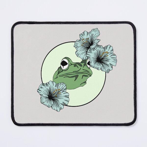 Item preview, Minimalistic frog with flowers designed and sold by Pamelarts.