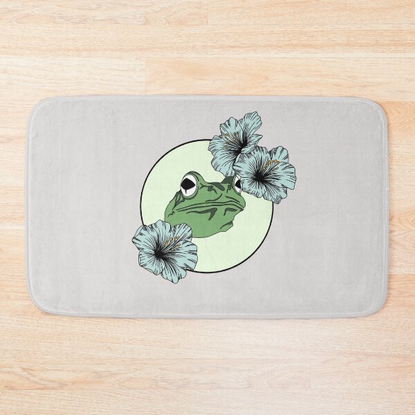 Item preview, Minimalistic frog with flowers designed and sold by Pamelarts.