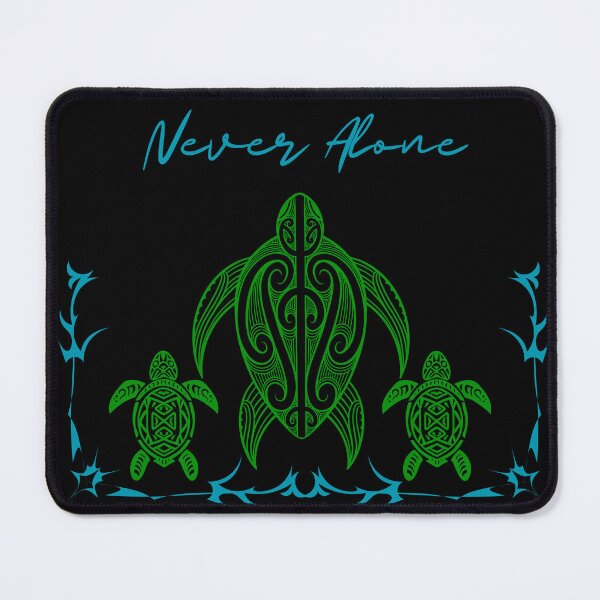 Item preview, never alone turtles ocean text gift tribal natre designed and sold by NK Design Lab.