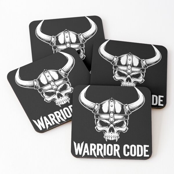 Item preview, Warrior Code Viking Skull Norse Horned Helmet designed and sold by PixelStudioBe.