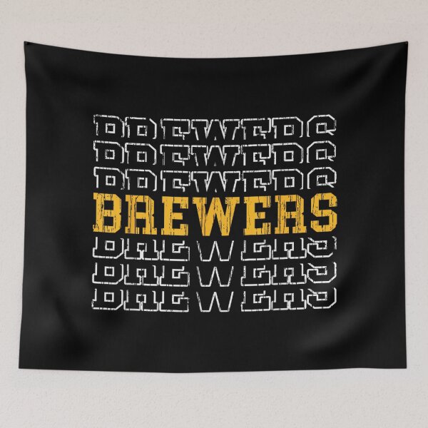 Item preview, Brewers Baseball Distressed Vintage Typography Milwaukee Fan Retro Game Day Art designed and sold by PhocoNibict.