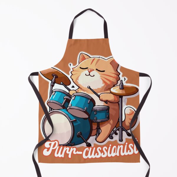 Item preview, Cat Drummer | Purrcussionist | A Silly Cat Pun designed and sold by McThingummy.