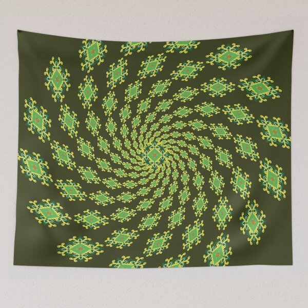 Item preview, Emerald Spiral Mandala Energy Flow designed and sold by OIL Pattern Design .