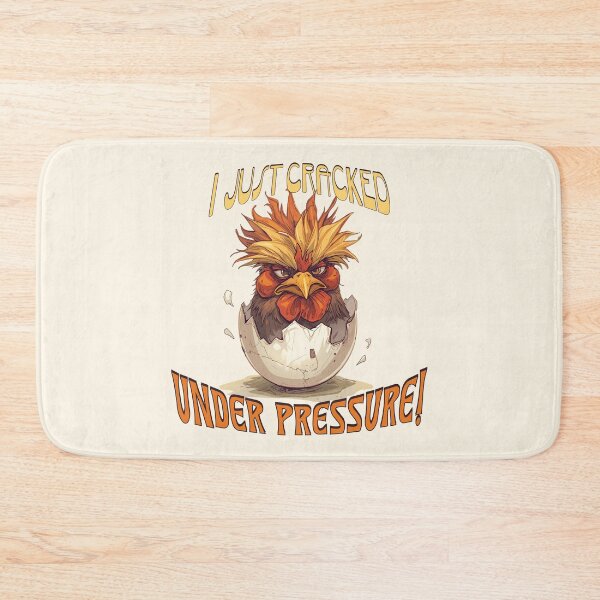 Item preview, I Just Cracked Under Pressure Funny Chicken – Stress Humor Egg Pun Design designed and sold by TestudoDesign.