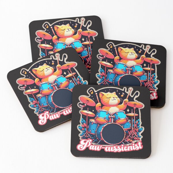 Item preview, Cat Drummer | Pawcussionist | A Silly Cat Pun designed and sold by McThingummy.