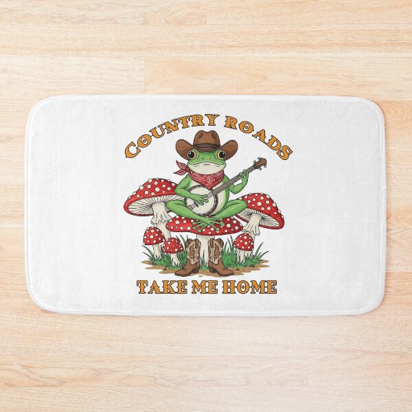 Item preview, Country Roads Take Me Home Banjo Playing Cowboy Frog designed and sold by TeeARTHY.