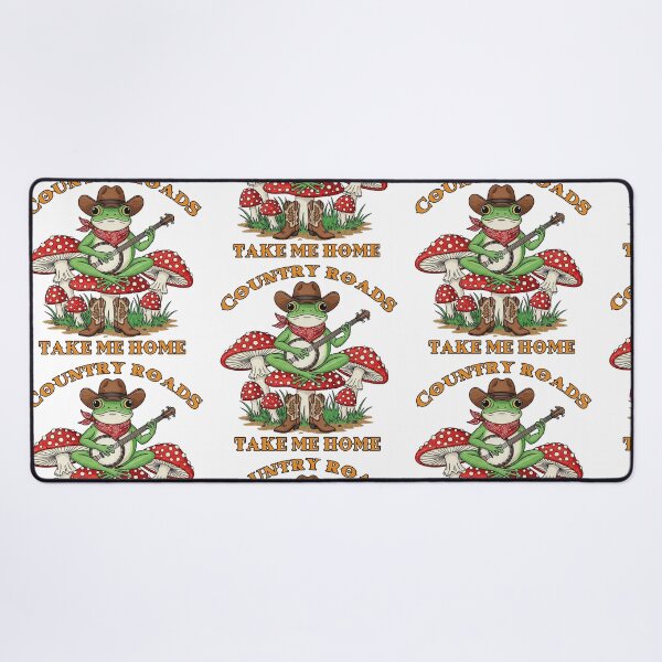 Item preview, Country Roads Take Me Home Banjo Playing Cowboy Frog designed and sold by TeeARTHY.