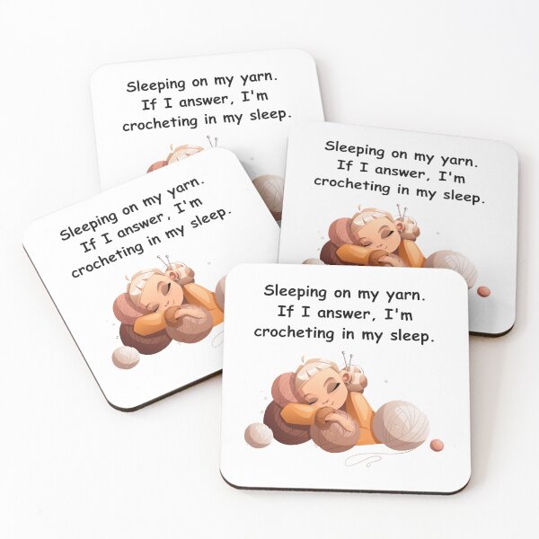 Item preview, Funny Sleeping Crochet Yarn Lover Design designed and sold by DIA PRODUCTIONS .