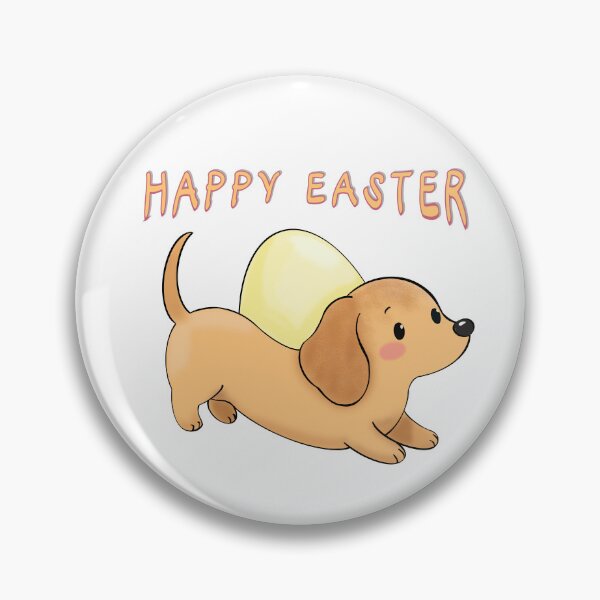 Item preview, Happy Easter Dachshund Running with Giant Egg designed and sold by iPrintPaws.