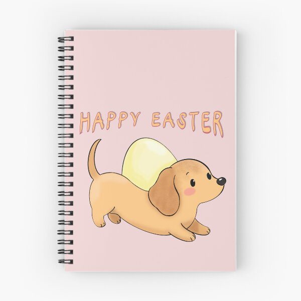 Item preview, Happy Easter Dachshund Running with Giant Egg designed and sold by iPrintPaws.