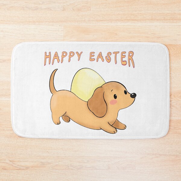 Item preview, Happy Easter Dachshund Running with Giant Egg designed and sold by iPrintPaws.