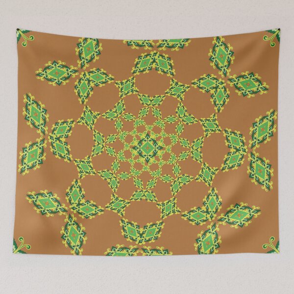 Item preview, Earth Tone Mandala Floral Structure designed and sold by OIL Pattern Design .