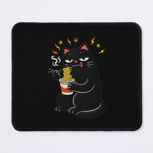 Item preview, Late Night black Cat Meme Chaos Energy Funny Noodles Aesthetic designed and sold by ColorSplash123.