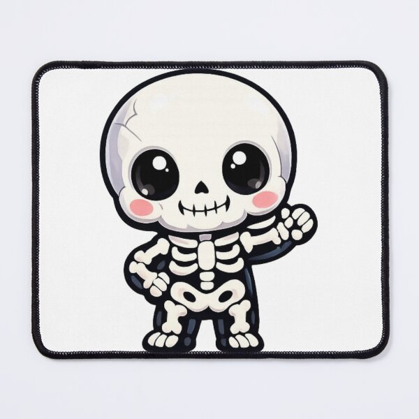 Item preview, Cute Chibi Skeleton - Kawaii Pastel Goth Skull Art designed and sold by Tw1nsAIArt.