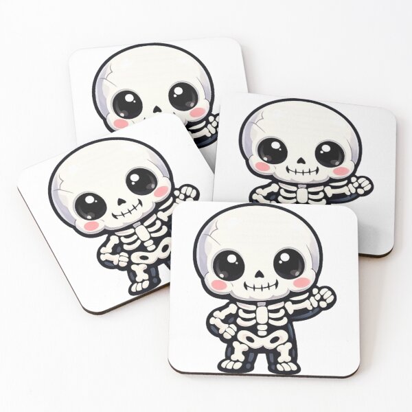 Item preview, Cute Chibi Skeleton - Kawaii Pastel Goth Skull Art designed and sold by Tw1nsAIArt.