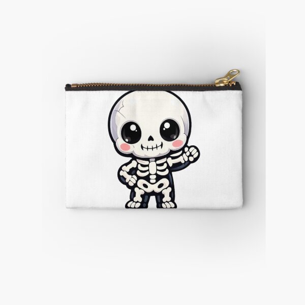 Item preview, Cute Chibi Skeleton - Kawaii Pastel Goth Skull Art designed and sold by Tw1nsAIArt.