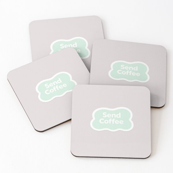 Item preview, Send Coffee Aesthetic Mint Green Quote Sticker - Coffee Lover Gift designed and sold by irfanshikh.
